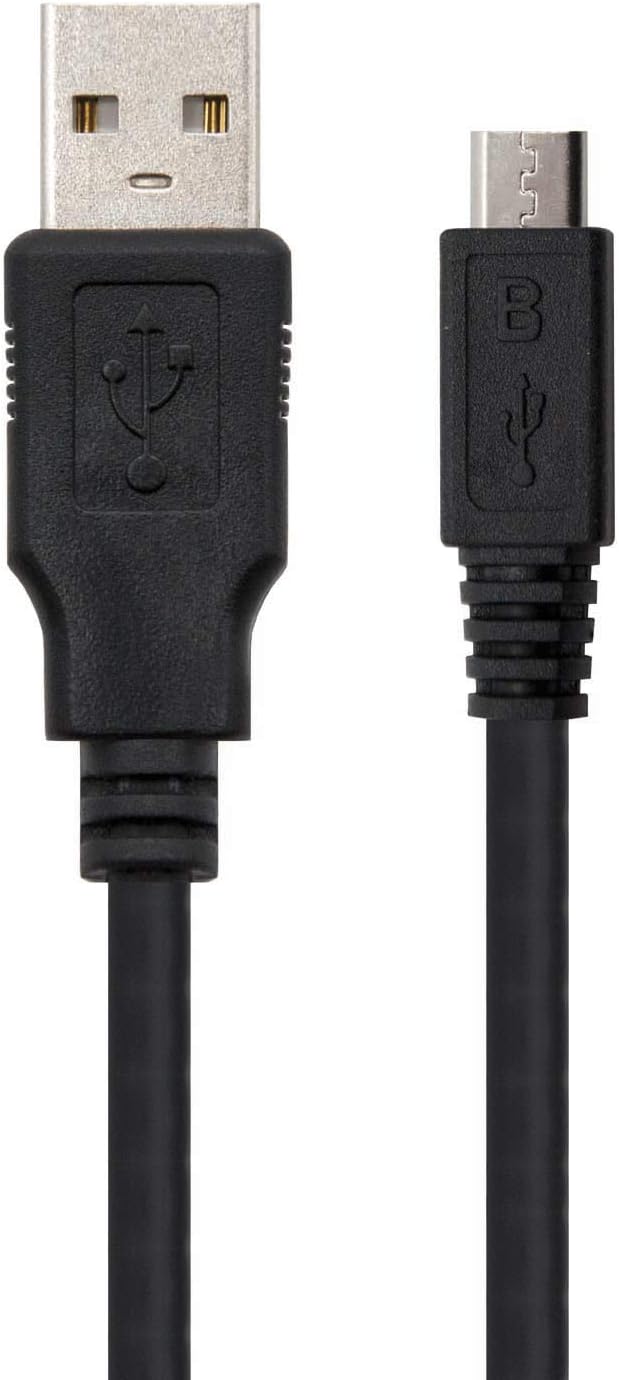 Cavo di Ricarica Micro USB to USB - Cavetto da 1 Metro - microUSB to USB - Nero