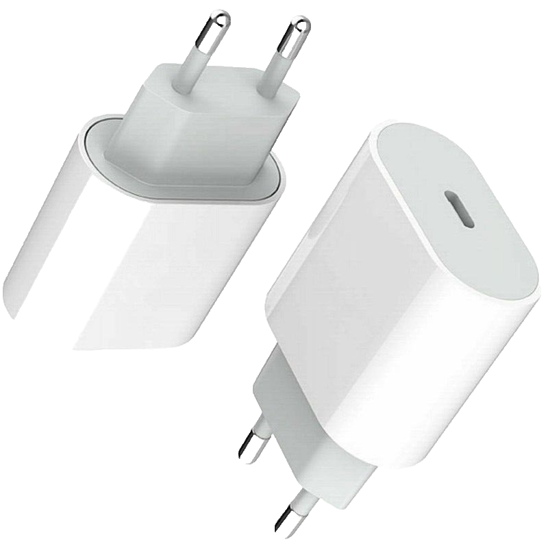 - Alimentatore da Muro 20W USB-C Ricarica Rapida per Smartphone e Tablet