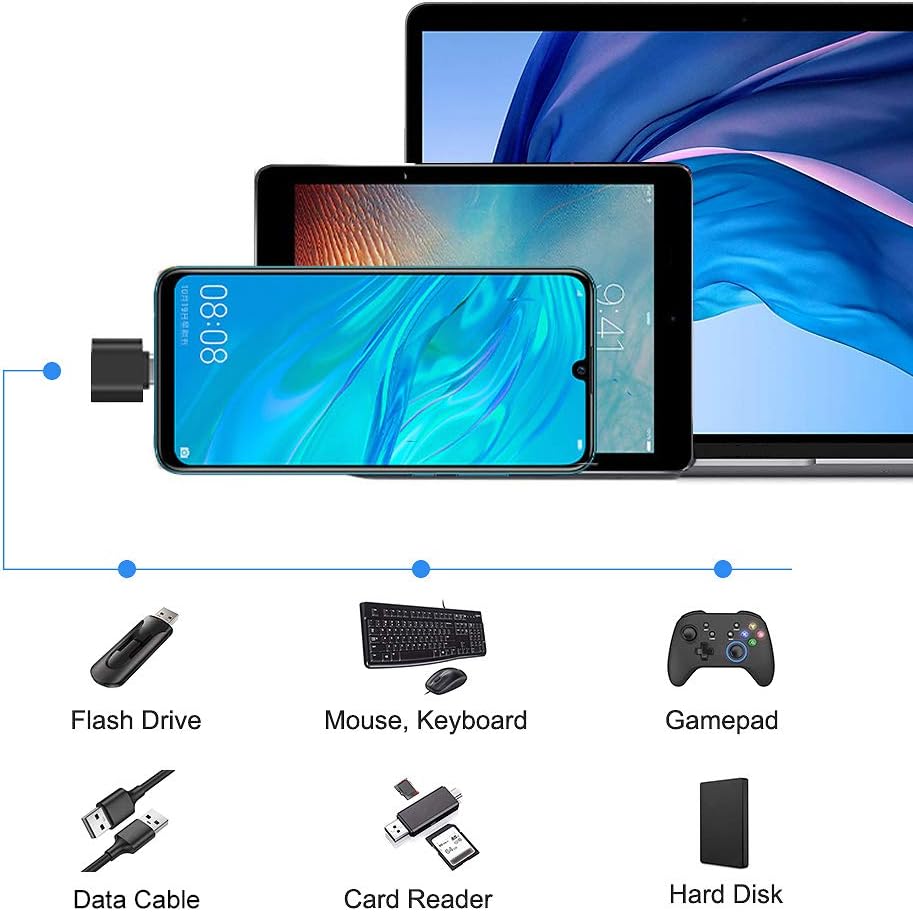 - ADATTATORE da USB a USB TYPE-C - ALLUMINIO - Femmina USB Maschio USB Type C