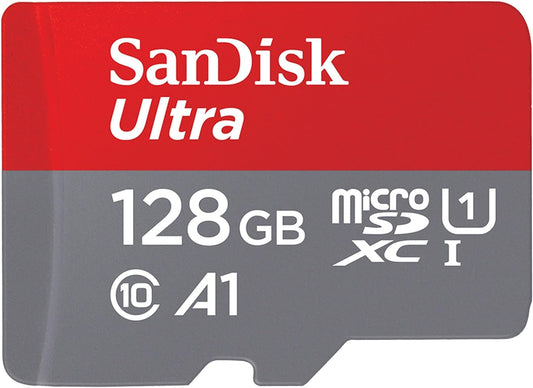 - SanDisk Ultra 128GB microSDXC microSD Card up 140 MB/s A1 App Performance UHS-I