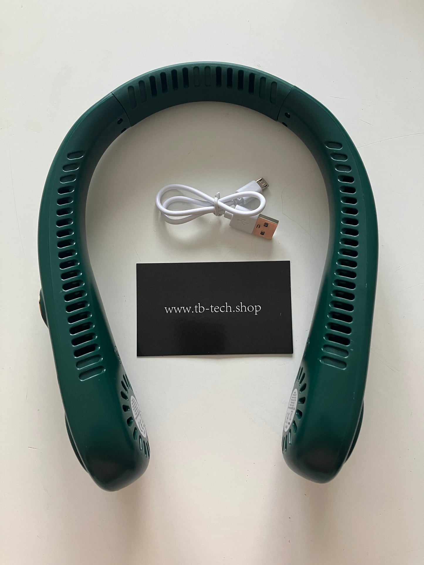 - Ventilatore Indossabile da Collo Portatile USB 5 Velocità - Verde