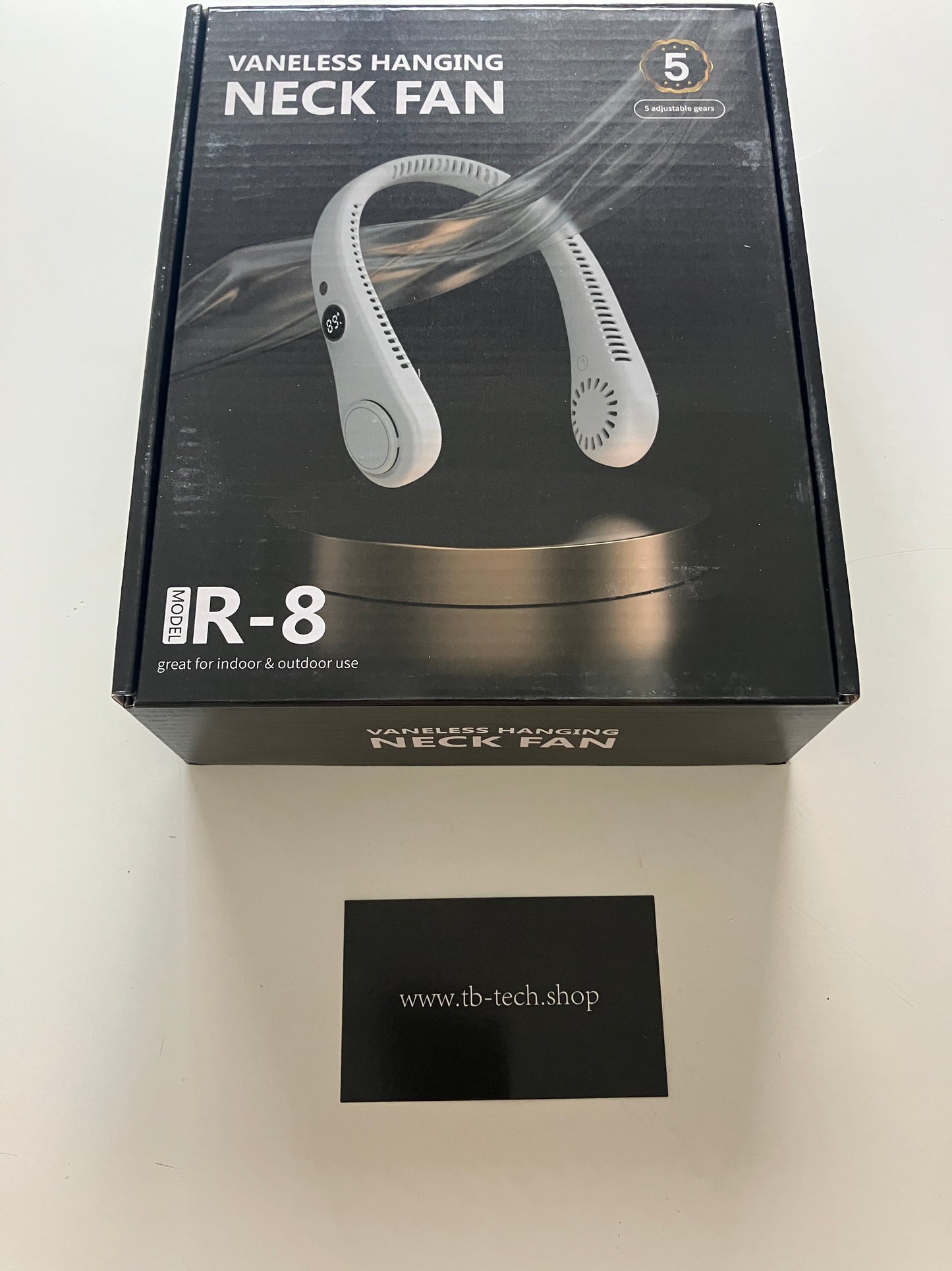 - Ventilatore Indossabile da Collo Portatile USB 5 Velocità - Verde