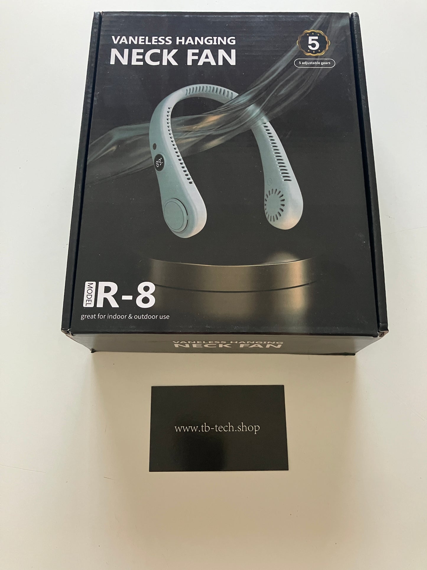 - Ventilatore da Collo Portatile USB Ricaricabile 5 Velocità Mani Libere - Rosa