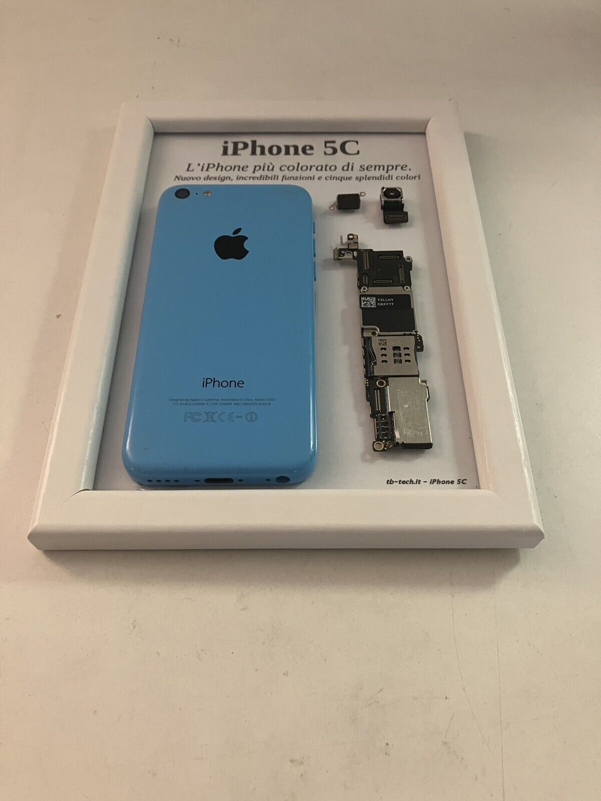 Apple iPhone 5C Blue A1507 Disassemblato e Incorniciato