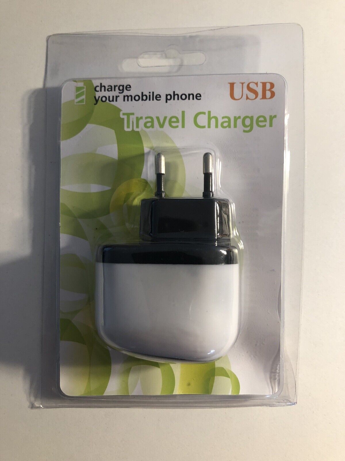 CARICABATTERIE USB 5V 1AMP - ALIMENTATORE SPINA EUROPEA - TRAVEL CHARGER - NUOVO